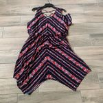 Maurice's Maurice floral stripe cold shoulder dress Photo 3