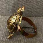 Vintage Bronze Turtle with Rhinestones Expansion Ring Photo 5