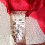 Oleg Cassini Vintage Dress Bright Coral Sleeveless Drop Waist Pleated Sz 10 EUC Photo 9