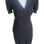 Modo International Women’s Angora Rabbit Hair Midi Dress Black L Size L Photo 0