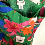 J Crew Factory Tall Printed Tiered Halter Midi Dress Bright Clover Multi 12 NWT Green Photo 4