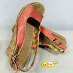 Crocs  Coral and Tan Wedge Sandals size 7 Photo 0