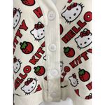 Hello Kitty Dumbgood Sanrio  Strawberries Waffle Knit Cropped Cream Cardigan L Photo 7