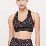 Lululemon Size 8 Find Focus Bra Flowerescent Multi Black Athletic Sports Photo 0