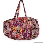 Vera Bradley Large Duffle Bag Safari Sunset Purple Orange Floral Travel Gym Tote Photo 0