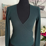 Aerie Dark Green Textured Knit Top Photo 0
