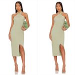 Revolve NWT Green Knit Sleeveless Bodycon Sweater Midi Dress Photo 1