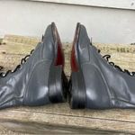 Justin Boots Vintage 80s 90s Justin Roper Gray Lace Up Kilte Fringe Toe Cowgirl Western Boots Photo 5