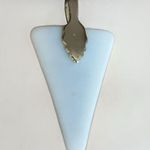 Handmade Art Glass Fused Handblown Pendant Sterling Silver  Photo 1