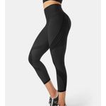 FANKA Black Body Sculpt 7/8 Leggings Size Medium Velvet Details Photo 1