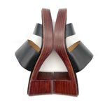 Madewell  Kiera Mule Platform Sandals Black Leather Heels Size 9.5 Chunky Heel Photo 7