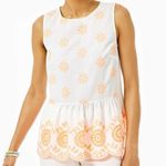 Lilly Pulitzer  Lilliana Textured Perforated Blouse Photo 0