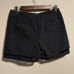 Rebecca Taylor Black Leopard Printed Shorts Eyelet Trim- Size 2 Photo 2
