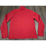 Talbots  Ribbed Stretch Orange Red Turtleneck Sweater Pullover Thin Size XL Photo 3
