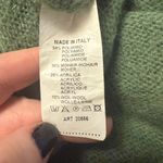 Italian Made Mohair Blend Open Front Cardigan Sage Green Soft Knit Pockets XL Photo 2