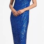 NWT Sachin + Babi Mariah Gown Cobalt Blue Cowl Back Sequin Holiday NYE Size 2 Photo 0