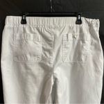 Talbots  Women’s White Cropped Pull-On Pants 12P Summer Vacation Resort Photo 5