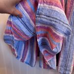 BeachLunchLounge Lana Stripe Linen & Cotton Tiered Stripes Midi Sundress Size XS Photo 2