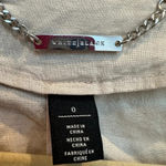 White House | Black Market Linen Blend Tan Full Zip Rose Gold Jacket Size 0 WHBM Photo 10