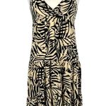 Patrons of Peace Tropical Leaf Print V-Neck Sundress Ivory Black Size XS Photo 0