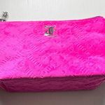 Juicy Couture Pink Velvet Logo Zipper Top Makeup Bag Accessory NWT Photo 0