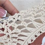 GORGEOUS M/L Brown/Pink Ivory Crochet Beach Pool Cover Up Hi Lo Hem Boho Hippie Pink Size M Photo 8