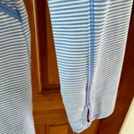 Duluth Trading Co. Dress Tunic Jacket Women’s Medium Blue White Stripe Full Zip Photo 5