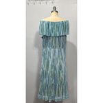 Isaac Mizrahi Live Always Isaac Printed Mesh Ruffle Dress Womens XL Art to Wear Photo 1