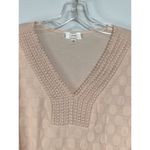 Shannon Ford New York Womens Sweater V Neck Circle Quarter Sleeve Pink Medium Pink Photo 7