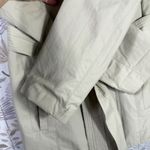 London Fog  Beige Double-Breasted Short Trench Coat with Belt Women's Medium Photo 6