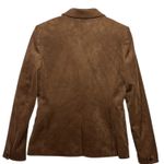 Tommy Hilfiger NWOT  Womens Brown Faux Suede Blazer Jacket Button Front Size 6 Photo 6