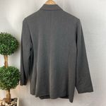 Dialogue  Gray Rivet & Hook Close Long Sleeve Blazer Jacket 12 Photo 1