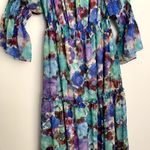 PatBo Blossom Off The Shoulder Dress Violet Womens Small New with Tags Blue Photo 11