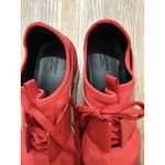 Balenciaga Red Mesh And Leather Race Runner Low Top Sneakers Size 39 Photo 2