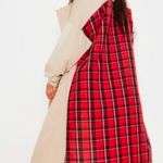 Pretty Little Thing Plt Stone Contrast Panel Trench Coat Size Large Photo 0