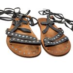 Charles by Charles David  Gray Leather Strappy Steeler Gladiator Sandals Size 6 Photo 2