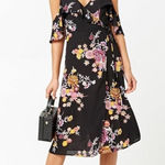 Forever 21 ✨ Open-Shoulder Floral Wrap Dress✨ Photo 0