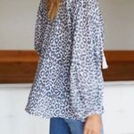 Emerson Fry Curation Bardot top in leopard gray Sz S Photo 1