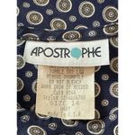 Apostrophe Navy Blue Two Piece 90s Geometric Satin Feel 3/4 Sleeve Skirt Set 14 Photo 7