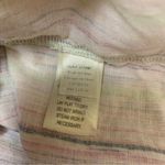 Ecru  Womens Button Down Shirt Multicolor Striped Long Sleeve Casual Linen‎ Small Photo 4