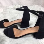 Rampage Black Suede Chunky Kitten Heels Photo 0