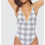 New. New. Dolce Vita plaid swimsuit. Small. Black Photo 2