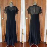 Vintage Positively Ellyn Sheer Elusion Pearl Sweetheart Bust Maxi Gown Sz M Black Size M Photo 1