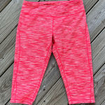 Zella  Women's Orange Space Dye Cropped Workout Leggings Size L Photo 0