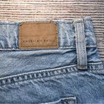 American Eagle Shorts Womens 14 Blue Distressed Denim High Rise Rigid Raw Hem Photo 7