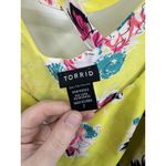 Torrid Floral Blouse Women 2X Yellow Handkerchief Hem Cami Tank Preppy Casual Photo 3