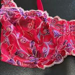 Sensuous Lace Unlined Ruby/Majestic Plum Bra Size 36DDD Red Photo 2