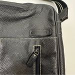 StorkSak London Leather Diaper Bag Unisex Black Photo 1