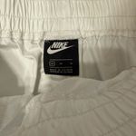 Nike  White Woven Swoosh High Rise Belted Cargo Jogger Pants Size M Photo 5