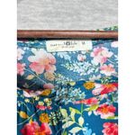 Natural Life Dress M Floral Tiered Midi Blue Pink Long Sleeve Boho Babydoll Photo 1